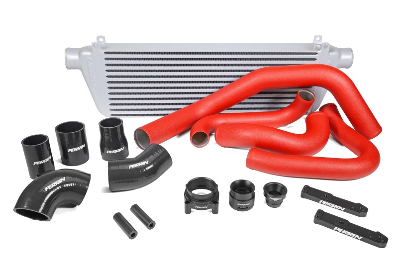 Subaru WRX Front Mount Intercooler - Perrin Performance - Red Tubes & Silver Core - `22-`25